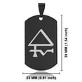 thumbnail image 2 of Stainless Steel Sulfur Alchemy Symbol Dog Tag Keychain Circle Ring, 2 of 2