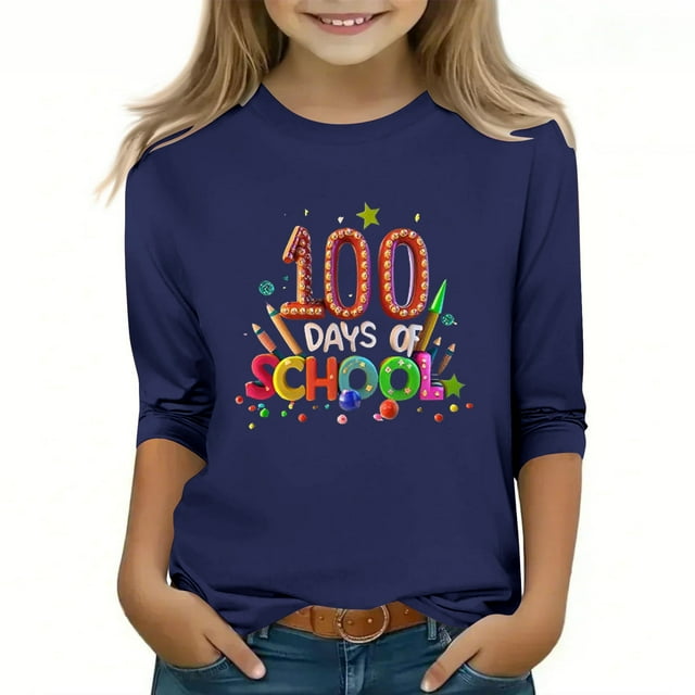 Fiudx Camiseta de Algodón Suave para Niños, Camiseta Transpirable de Cuello Redondo, Ideal para Fotografía, Regalo de Moda para Niños y Niñas, Se Recomienda Lavar a Mano.