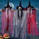 thumbnail image 2 of Yuarrent Decoración de fantasmas colgantes de Halloween, adorno de casa embrujada de aparición, esqueleto reutilizable, suministros para fiesta Kits de decoración para fiestas Rosado Yuarrent HA068181-03, 2 of 6