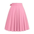 thumbnail image 4 of ZZwxWA Womens High Waist A-Line Pockets Skirt Skater Flared Midi Skirt Ladies Vinage Skirt Solid Color Retro Casual High Waist Cocktail Waist-Length Skirt in 1950S, 4 of 4