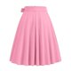 thumbnail image 5 of Karight Womens Midi Skirt Swing A-line Vintage Casual Elastic Wide Waist Flared Skirt with Belt, 5 of 5
