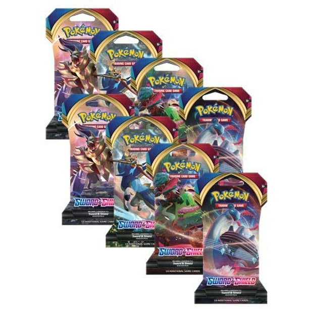 Pokemon Tcg Sword And Shield 8 Sleeved Booster Packs 10 Cards Per Pack Walmart Com Walmart Com