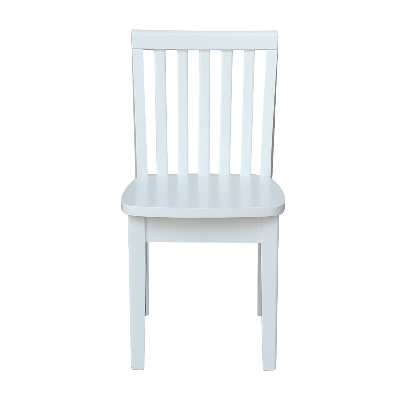 International Concepts Indoor Wood Mission Kids Table and Chairs Set in White - 3 Piece Set