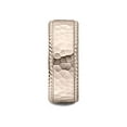 thumbnail image 3 of Benchmark� 14k Rose Gold 8mm Comfort-fit Rope Edge Hammered Finish Design Wedding Band Ring, 3 of 7