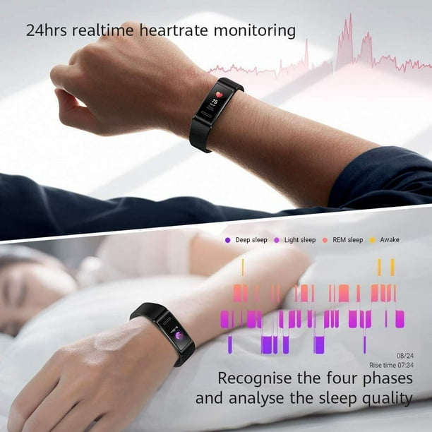 HUAWEI Band 4 Pro Smart Band Fitness Tracker with 0.95 Inch AMOLED Touchscreen 24 7 Heart Rate Monitor Indoor Outdoor Pro Tracking Sleep Monitor