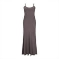 thumbnail image 3 of DPTALR George Women's Spaghetti Strap Dress, Bodycon, Backless, Maxi,#Coffee,Size XL, 3 of 6