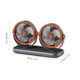 thumbnail image 3 of Miwamany Tower Dual Head Desktop Fan Multifunctional Oscillating Fan for Home Office Bedroom Table Personal Cooling with Type-C Charging, 3 of 7