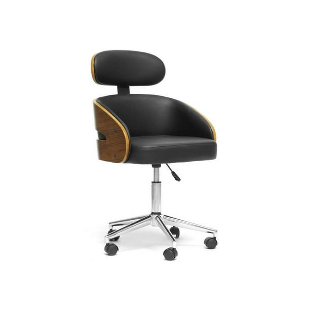 Baxton Studio Kneppe Black Modern Office Chair Walmart Com Walmart Com