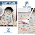 thumbnail image 6 of Washable Runner Rug Non Slip, 2x6ft Ultra Soft Low Pile Boho Floral Carpet for Living Room Bedroom, Polyester with TPR Backing, 6 of 6