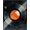 Black Orange Gray, Pattern 1, variant on Design&I 9'x12' Washable Area Rug Vinyl Record Retro Music Design With Bold Spinning Disc Motif for Master Suite, Under Bed, Sleek Flatweave Pet Friendly