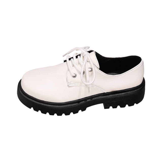 Mocassins Noirs pour Femmes, Richelieus à Lacets avec Semelle Craquelée, Mocassins Décontractés pour Femmes à Bout Rond Style Sabot