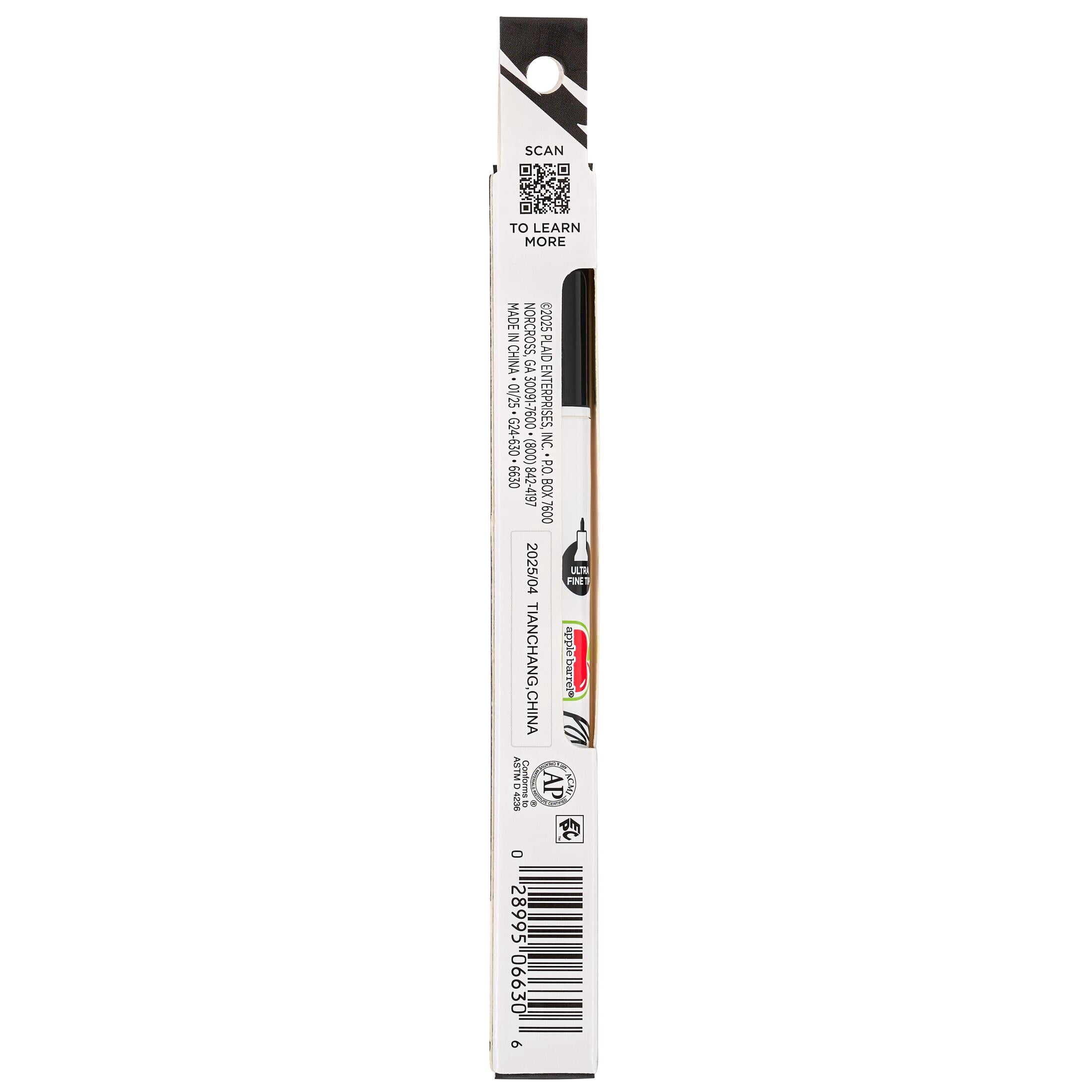 Apple Barrel Multi-Surface Ultra Fine Tip Paint Pen, Black, 1 Piece