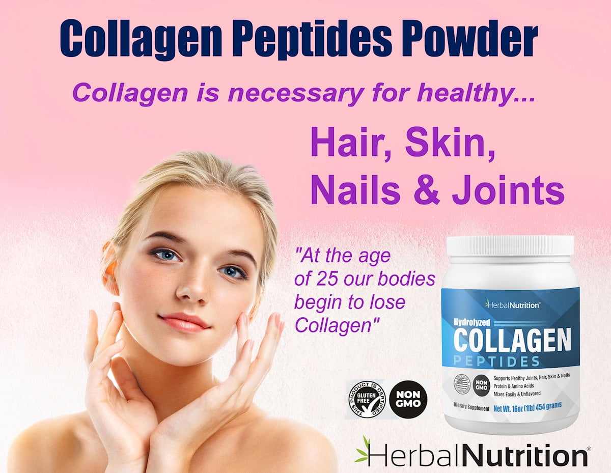 Two Pack - Collagen Peptides Powder Contains Vital Proteins for Skin Hair Nails and Joint Health, Non GMO Gluten Free 45 Servings