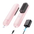 thumbnail image 1 of Cepillo alisador de pelo inalámbrico TYMO Porta, minicepillo portátil para viajes, peine caliente de iones negativos para mujeres, ligero y portátil, recargable por USB, color rosa, 1 of 5