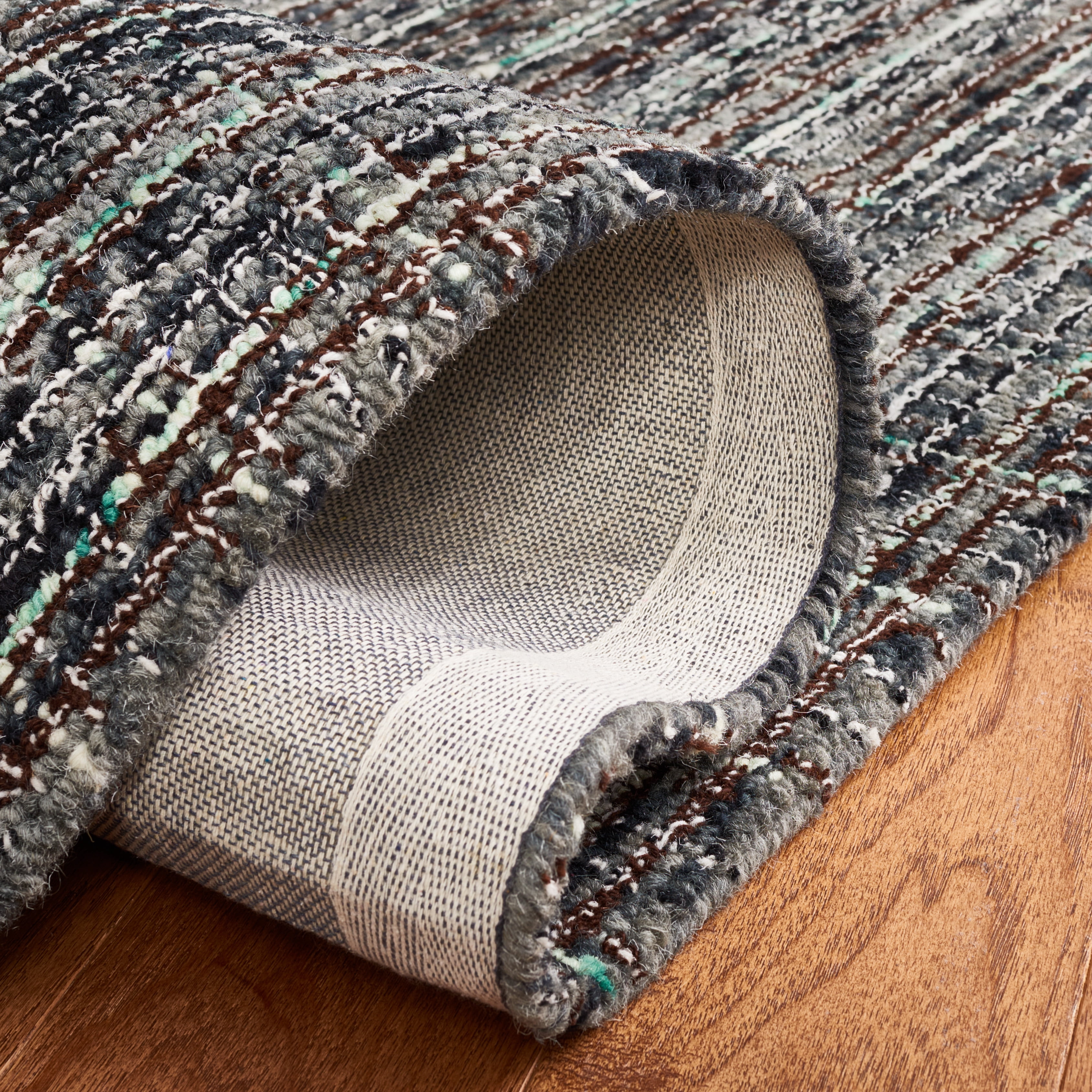 SAFAVIEH Abstract Linton Trellis Area Rug, Dark Gray/Brown, 9' x 12'