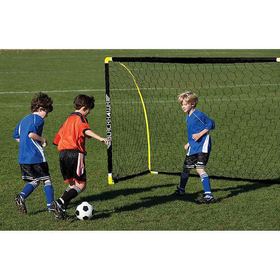 Franklin Sports Blackhawk Insta-Set Soccer Goal - Folding Indoor + Outdoor Goal - 6' x 4' - Yellow - image 2 of 4