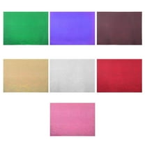 OULII 7Pcs Holographic Plated Silver Htv Vinyl Sheets for DIY Clothes Lettering with Durable Heat Transfer