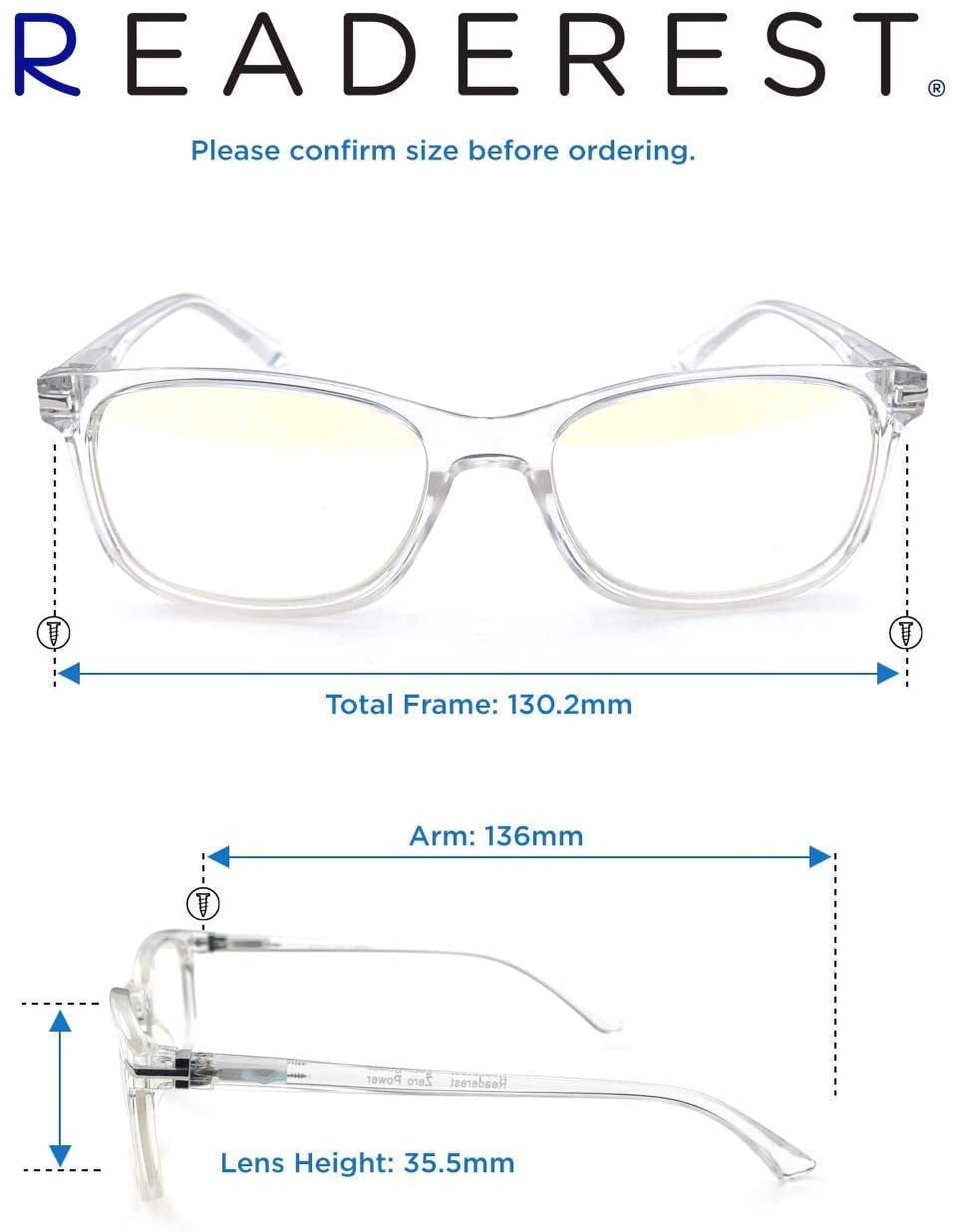 Readerest Blue Light Blocking Reading Glasses Clear 175 Magnification