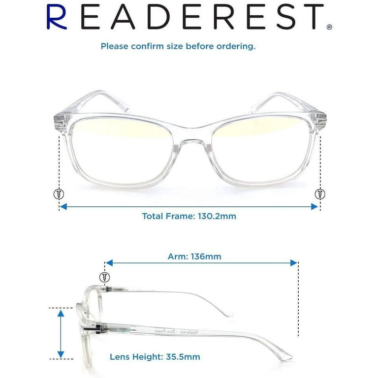 Readerest Clear Blue Light Blocking Reading Glasses (3.00