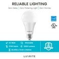 thumbnail image 7 of Luxrite A21 Dimmable LED Light Bulbs 22W 150 Watt Equivalent 4000K Cool White, 2550 Lumens, E26, 4-Pack, 7 of 7