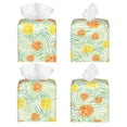 thumbnail image 2 of Kdxio Tree Palms Lemon Print Tissue Box Cover,Square Decorative PU Leather Facial Paper Case Organizer Holder Dispenser for Bathroom,Night Stands,Desk,Car 5.2''X5.2''X5.2'', 2 of 8
