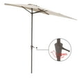 thumbnail image 3 of COBANA 75’ Cream White Half Rectangular Patio Umbrella, Waterproof Polyester with Crank System, 3 of 7