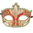 thumbnail image 3 of Máscara de fiesta de Halloween Macarena Accesorio de disfraces Rojo Cubierta de la mascarada, 3 of 7