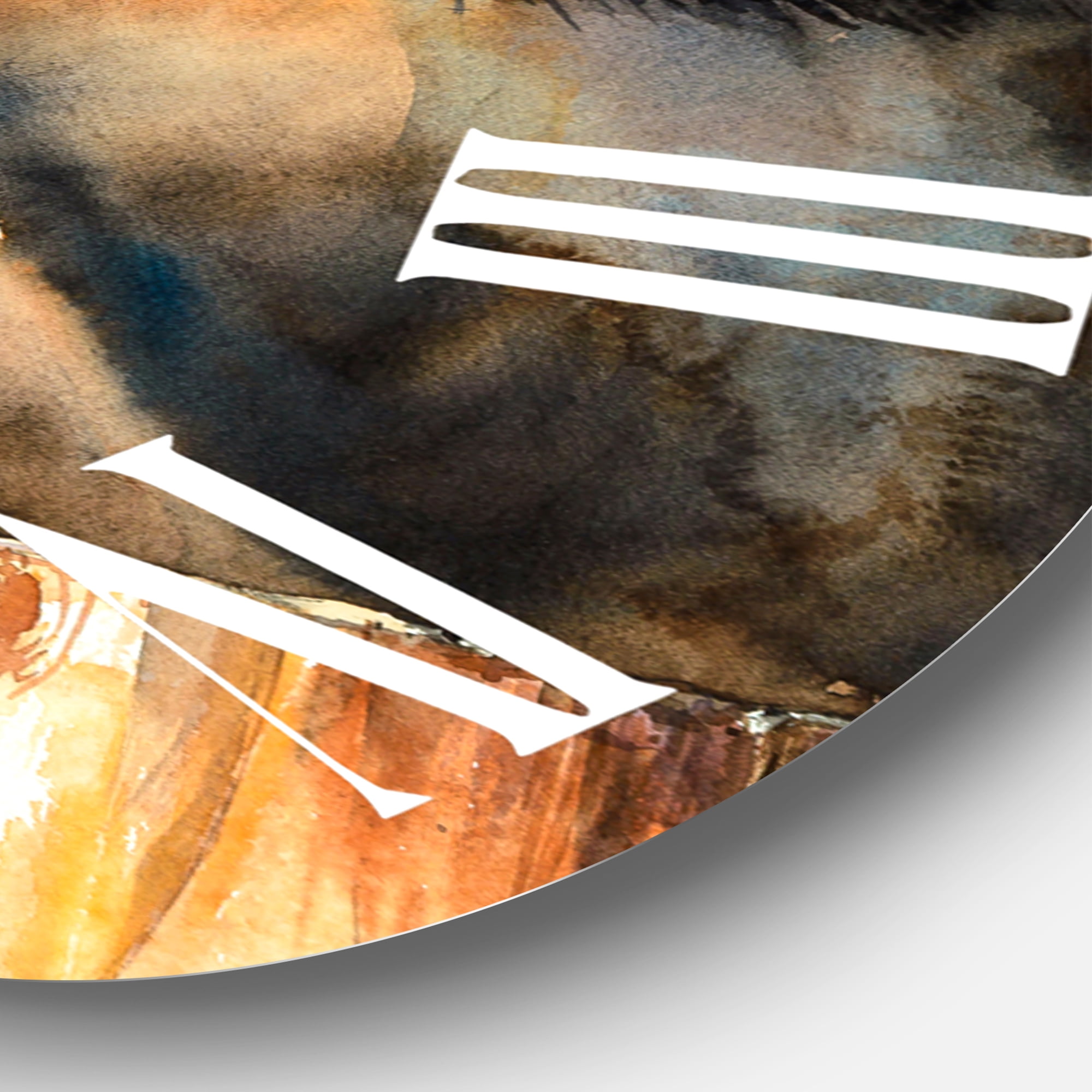 Designart 'The Head Of A Horse In Stable' Farmhouse Wall Clock