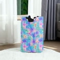 thumbnail image 6 of Yayeee Freestanding Laundry Hamper with Handle Collapsible Large Storage Basket for Clothes, Neon Starfish Pattern, 6 of 7