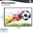 thumbnail image 4 of Stupell Industries Modern Watercolor Soccer Ball in Motion Black Framed Giclee Art, 18 x 12, by Creative Studio, 4 of 8