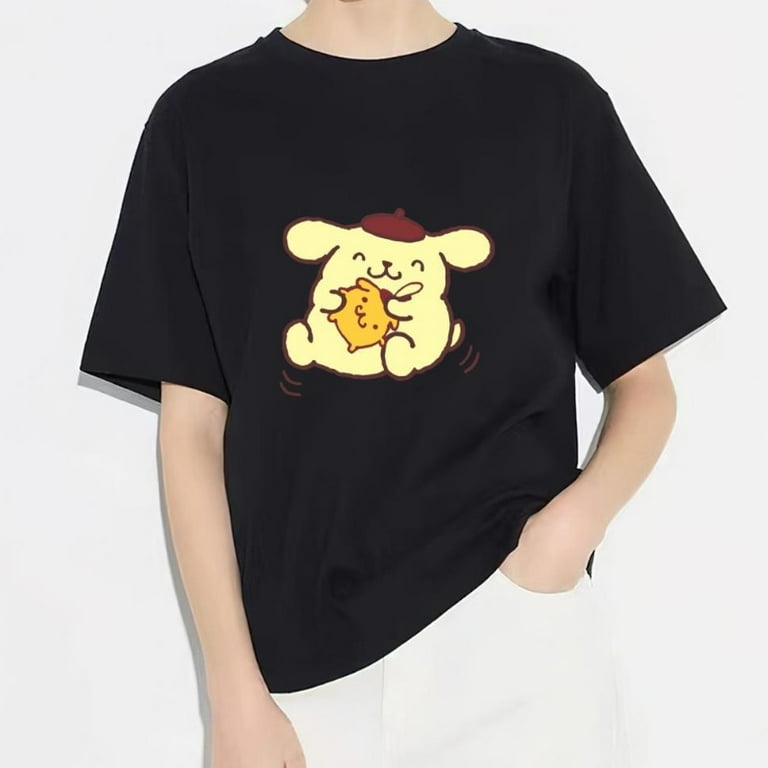 Sanrio Pompompurin T Shirt Women Couple Combination Clothes