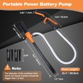 thumbnail image 3 of Portable Electric Siphon Pump for Gas and Diesel, Battery Operated Fuel Transfer Pump, 3.5GPM Flow, Oil Extractor 1/2" Discharge Tube, 35.4" Long- Ideal Gasoline Transfer Pump, 3 of 8