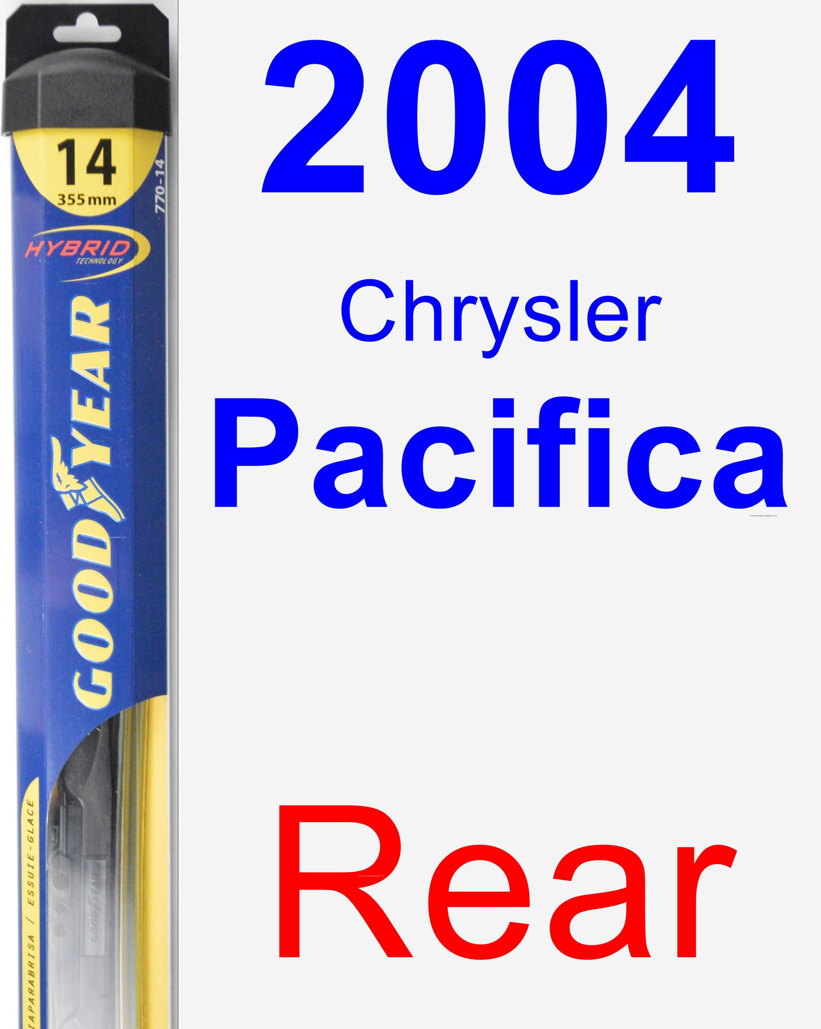 2004 Chrysler Pacifica Rear Wiper Blade Hybrid 2004 Chrysler Pacifica Rear Wiper Blade Hybrid