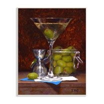 Stupell Industries Olive Martini Cocktail Bar Dark Still Life , 10 x 15, Design by Todd M. Casey