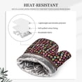 thumbnail image 4 of Honeii Colourfull Owl patten Oven Mitts and Pot Holders Sets, Baker Oven Mitts, Mittens for Kitchen Decor, Baking Lover over Gloves Gifts, 4 of 7