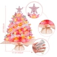 thumbnail image 4 of Árbol de Navidad TBD DECOR Mini rosa 20 pulgadas con luces y adornos, 4 of 6
