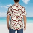 thumbnail image 6 of Goofa Mushroom Hawaiian Shirt for Men, Unisex Summer Beach Casual Short Sleeve Button Down Shirts,Aloha Tropical Floral print shirt-, 6 of 9