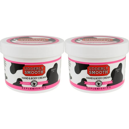 Udderly Smooth Extra Care Cream with 20% Urea for dry skin, Unscented, 8 Ounce, 2 Count