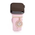 thumbnail image 3 of 1pc Golden Twinkling Round Charm Pendant For Smart Watch Silicone Strap Decorative Ring, 3 of 5