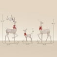 thumbnail image 6 of Lighting Accessories Outsunny 4.5ft 3-Piece Light Up Christmas Deer Family Set of 3, Lighted Reindeer Christmas Decorations with 3 LED Light Modes, Stakes, Zip Ties for Indoor, Outdoor, Yard, Lawn, G, 6 of 9