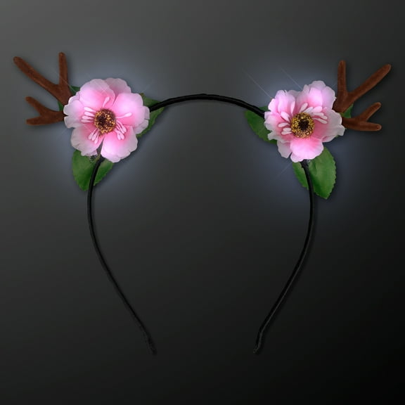 FlashingBlinkyLights Light Up Deer Antler Headband