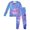 Sky Blue535, variant on HAYIMI Children Outfit Sets Long Sleeved Space Star Printed O-Neck Home Wear Tops Pants Suit Casual Wear Versatile Summer Solid Color Clothes Sets for Kids