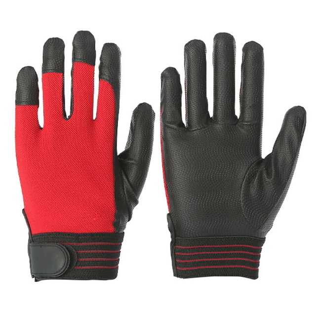 Minnieouse 1 par de guantes de trabajo de protección de alto voltaje guante aislante eléctrico de goma manopla de seguridad mitones guantes y mitones negro rojo L