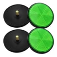 thumbnail image 3 of KAKOWELY 4pcs Universal Motorcycle Reflectors Green Plastic Screw Mounted Reflective Round Rear Safety Warning Reflectors for Bicycles Scooters2.17"X2.17"X0.71", 3 of 4