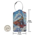 thumbnail image 2 of Rocae Cartoon Train Hot Air Balloon for Leather Luggage Baggage Tags ID Label Privacy Cover ID Label with Stainless Steel Loop and Address Card, 2 of 5
