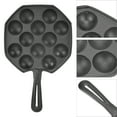 thumbnail image 3 of 12 Hole Egg Puff Pan Non Stick Cast Iron Frying Pan Meat Ball Pancake Pan for Household Kitchen, 3 of 7