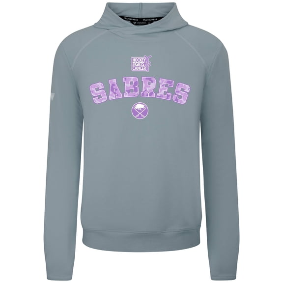 Men's Levelwear Gray Buffalo Sabres Hockey Fights Cancer Mandate Tri-Blend Hoodie