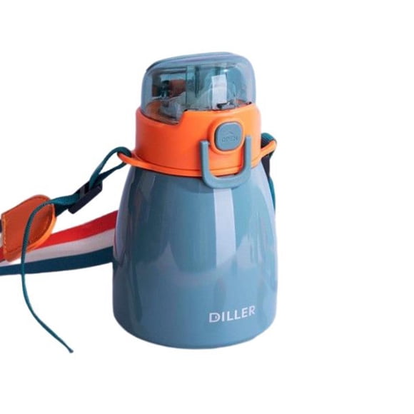 Frasco de botella de agua al vacío a prueba de fugas Inteprter 600ml Unisex acero inoxidable Teteras Azul