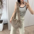 thumbnail image 4 of Bolso de hombro peludo para mujer, bolso informal con forma de corazón de amor, bolso elegante para chica con cadena suave, 4 of 8