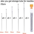 thumbnail image 3 of 25PCS Large Eye Stitching Needles, 5 Sizes Big Eye Sewing Machine Needles, Universal Regular Useful Sewing Needles, in Clear Storage Tube for Stitching, Sewing and Crafting (Yellow, 25PC), 3 of 5